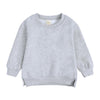 Rukosu Toddler Baby Boy Girl Fleece Pullover Sweatshirt Solid Color Crewneck Blouse Shirt Tops Warm Fall Winter Clothes Grey 6-9