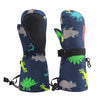 BAVST Winter Kids Waterproof Gloves for Boys Girls Snow Ski Toddler Baby Mittens Outdoor for Infant Teens 1-5T (Colorful dinosau