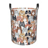 Gbuzozie Funny Cartoon Cats Round Laundry Hamper Storage Basket Toys Clothes Organizer Bin For Home Bathroom Bedroom Dorm Nurser