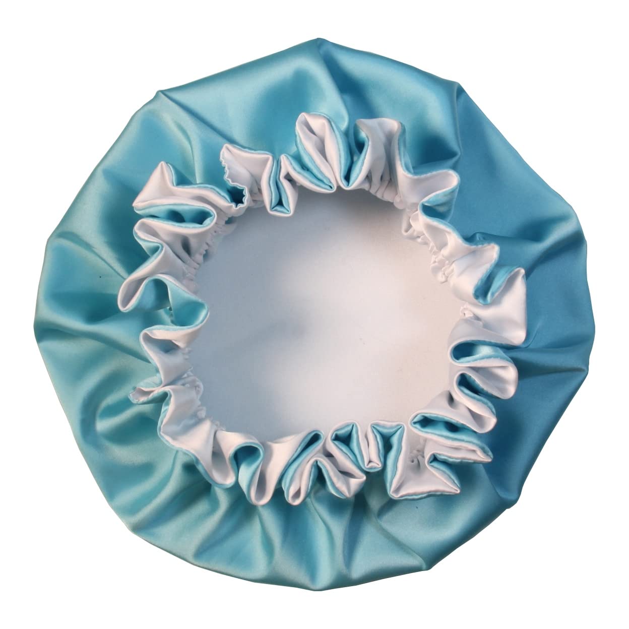 Akiss Reversible Satin Silk Sleep Hair Bonnet For Baby Infant Girl Boy (Arctic/White, 6~12M)