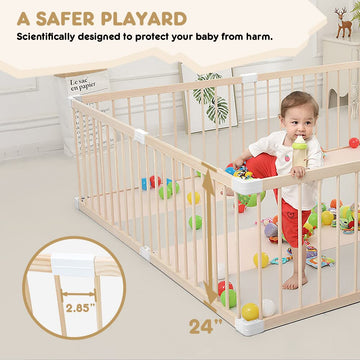 Harppa Baby Gate Playpen Baby Fence For Babies And Toddlers Play Yards For Play Area (56X56X24 Inches)