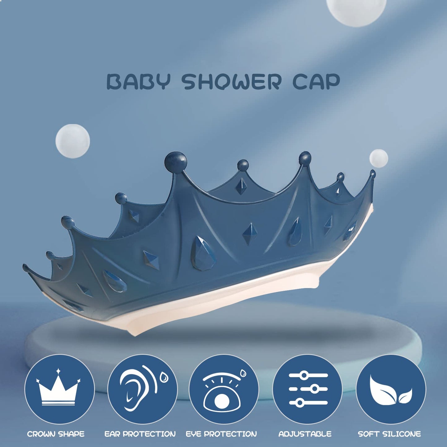 Fusacony Baby Shower Cap Shield, Shower Cap For Kids, Visor Hat For Eye And Ear Protection For 0-9 Years Old Children, Cute Crow