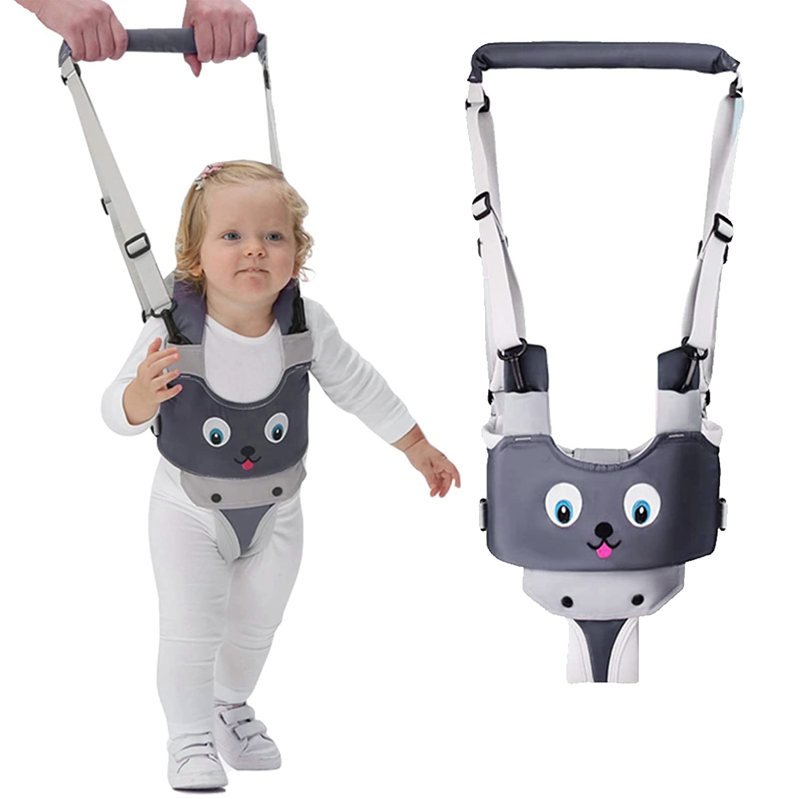 Iulonee Baby Walker, Handheld Kids Toddler Walking Harness Helper Assistant Protective Belt Child Activity Walker Adjustable Sta