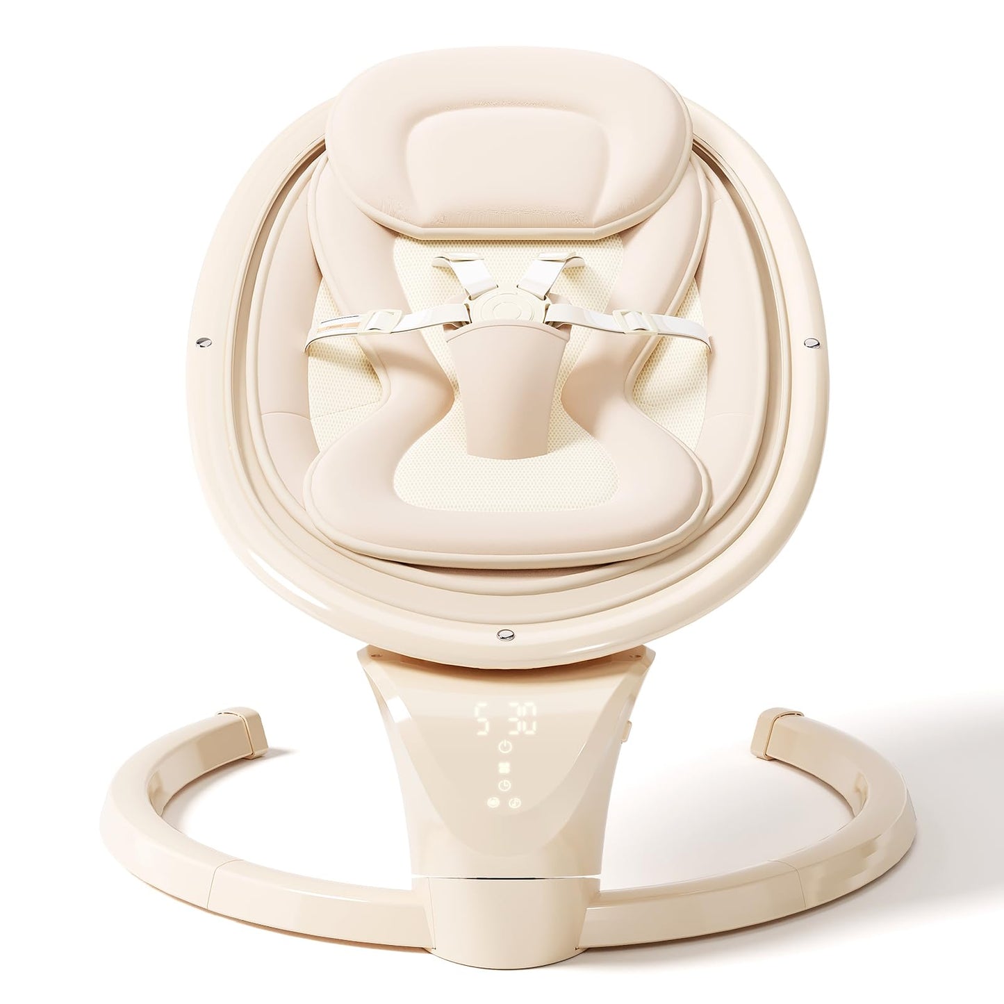Baby Swings For Infants, Electric Infant Swing With Remote Control, Portable Baby Swing With 5-Point Harness, 5 Speeds, And 10 P