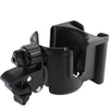 Universal Stroller Cup Holder with Phone Holder, 360Rotatable Bottle Holder with Strong Clip, Accessories for Stroller, Bike, Wh