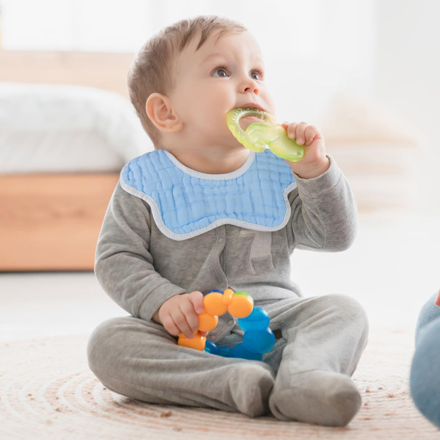 Accmor Muslin Baby Drool Bibs 8 Pack Baby Bandana Drool Bibs Soft Cotton Baby Bandana Bibs For Teething Drooling