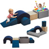 Kinevoli 7 Pieces Climbing Toys And Blocks - Indoor Soft Foam Climber Playset For Toddlers, Kids, And Babies Ages 1-3 - Perfect