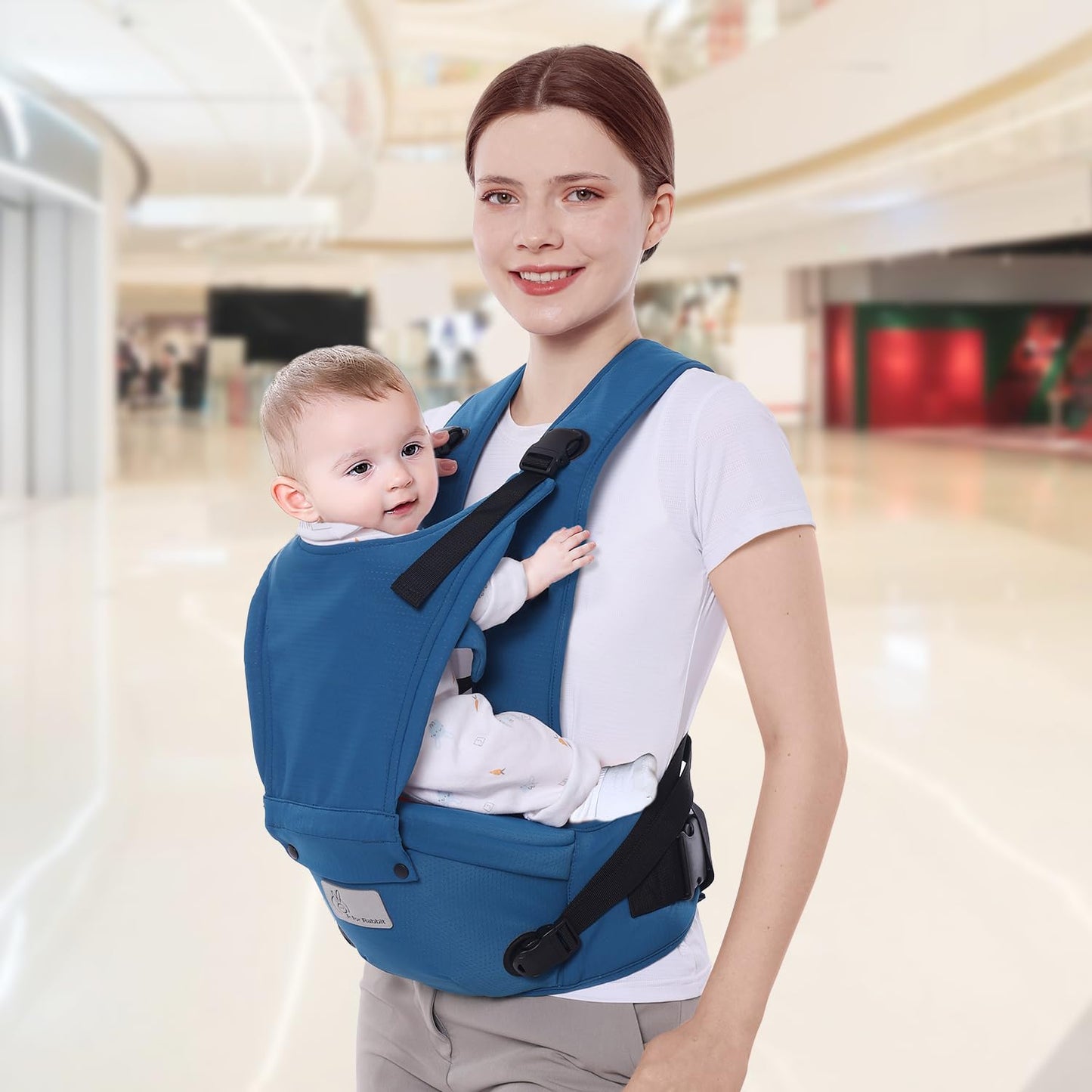 R For Rabbit Baby Carrier For New Born, 5 In 1 Hip Seat Front Carry Position Upsy Daisy Cozy Carrier Adjustable Straps For 4 To