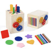 Shape & Color Sorting Montessori Toys for Toddlers 1-3, Wooden Sensory Toys, Preschool Learning Activities Matching Game, Educat