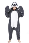 Canasour Kids Sloth Onesie Halloween Cosplay Costume Girls Animal Unisex Outfuit One Piece Hooded Soft Pajamas Grey Party 8-10 Y