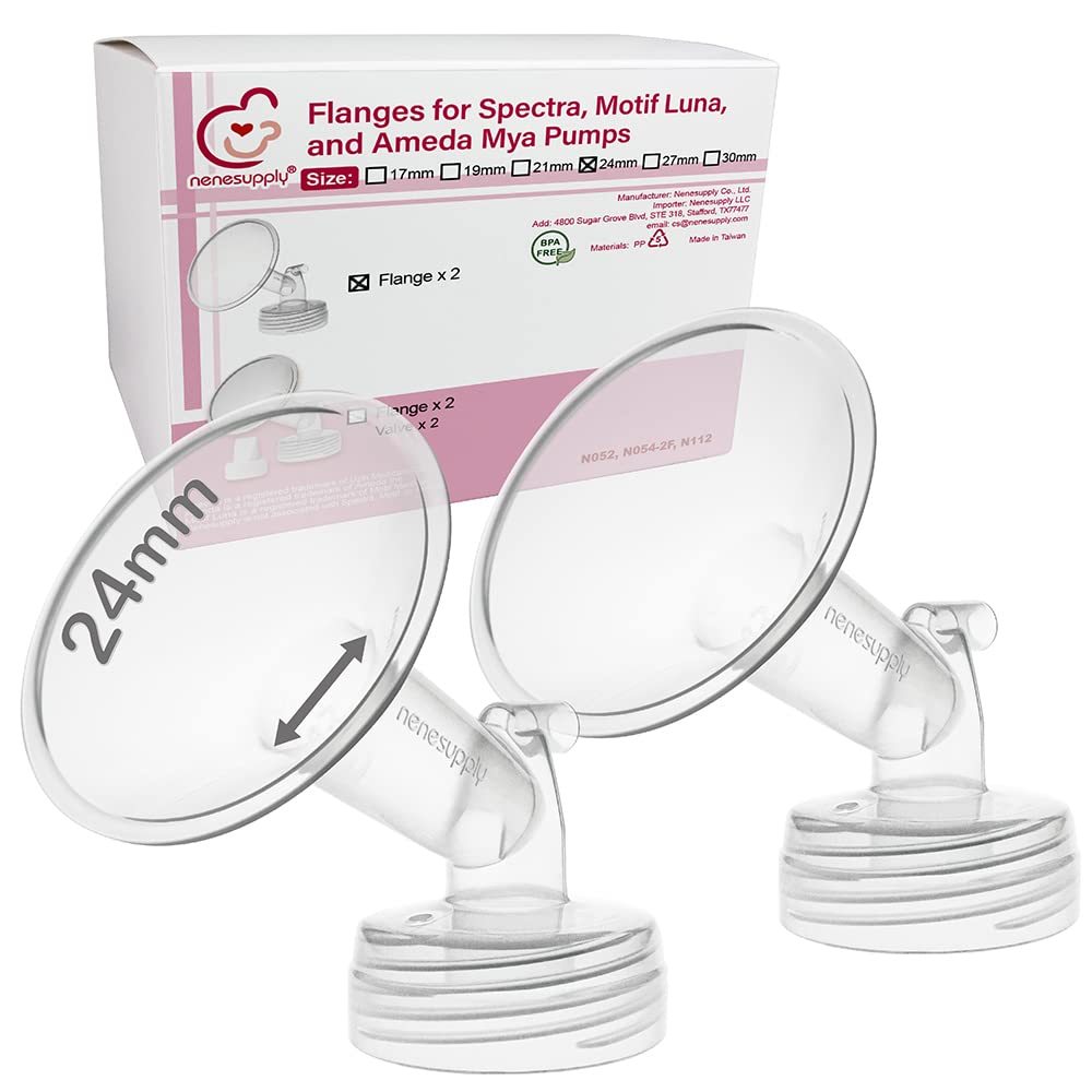 Nenesupply 2Pc 24Mm Flanges Compatible With Spectra S1 Spectra S2 Synergy Gold Breastpumps Replacement To Spectra Pump Parts And