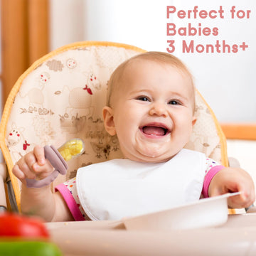 Socub 2 Pack Mesh Fruit Food Feeder Teether, Silicone Frozen Feeders For 3M+ Baby Safe Self Feeding, 3 Sizes Food Pouches Includ