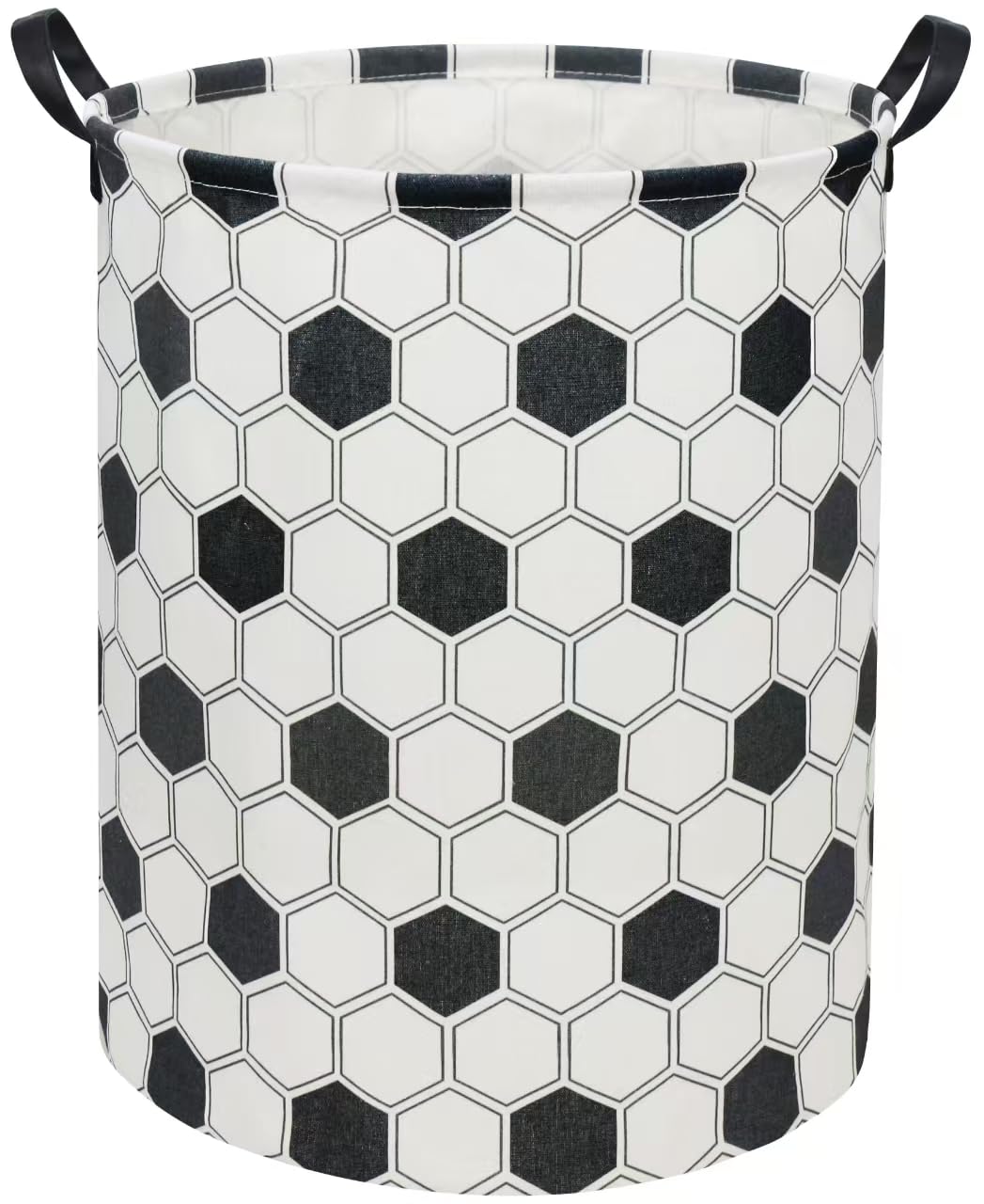 TIBAOLOVER Hexagon Football Kids Laundry Basket Baby Hamper Hexagon Football Toy Storage Bin for Boys Room Decor Baby Nursery Ha