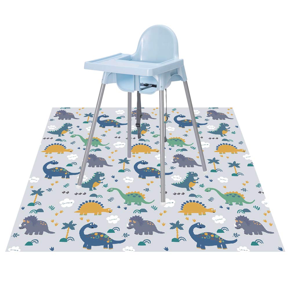 Splat Floor Mat For Under High Chair/Arts/Crafts By Clcrobd, 51' Waterproof Anti-Slip Food Splash Spill Mess Mat, Washable Port