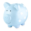 Pearhead Ceramic Piggy Bank, Baby Boy Money Bank Keepsake, Nursery D Cor, Newborn Gift, Blue Polka Dot