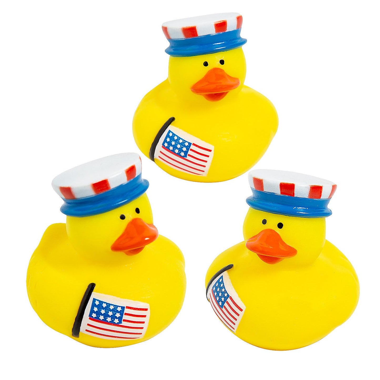 One Dozen (12) Patriotic 4th of July Rubber Duckys