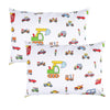 Kids Toddler Pillowcases 100% Cotton 14X19 2 Packs Fits Kid Toddler Bedding Pillow 14X19, 13X18 Small Pillow (Construction Vehic