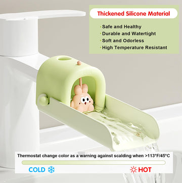 Olewell Faucet Extender Temperature Sensitive For Toddlers Silicone Sink Extender For Toddlers Faucet Extender For Babies Kids C