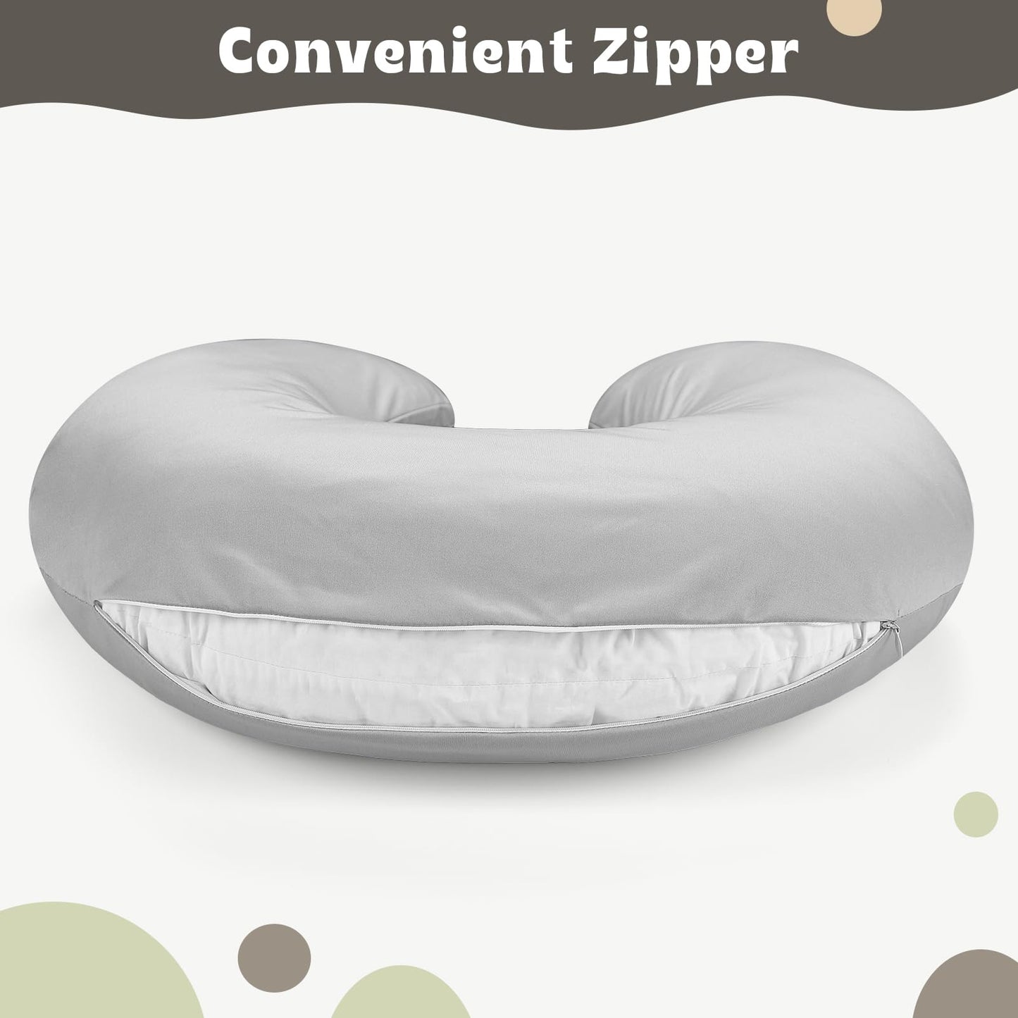 Hooyax Baby Waterproof Nursing Pillow Cover, Stretchy Nursing Covers For Breastfeeding Pillows, Adorable Infant Feeding Pillow S