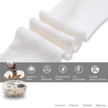 Petrass Girls Tights Toddler Cable Knit Cotton Footed Seamless Dance Ballet Baby Girls' Leggings 3 Pack Pink/Purple/Ivory 9-10Y