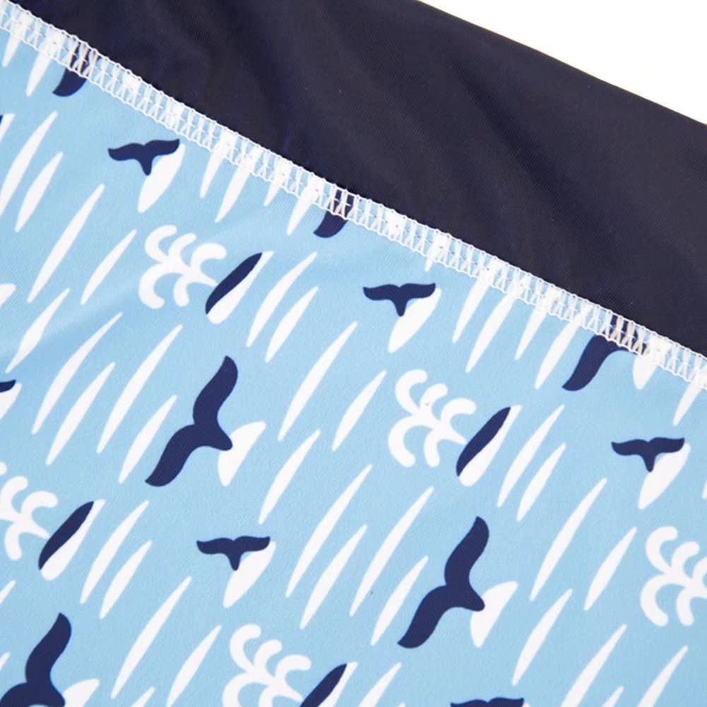 Achiyi Toddler Baby Boys' Swimwear One Piece Upf 50+ Swimsuit Boy Lovely Cartoon Prints Bathing Suit Blue 9M