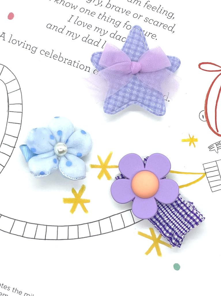 Hair Clips For Girls 17 Pcs No Slip Assorted Barrettes For Kids Bows Blue Purple Cute Hair Accessories For Little Girls Teens To