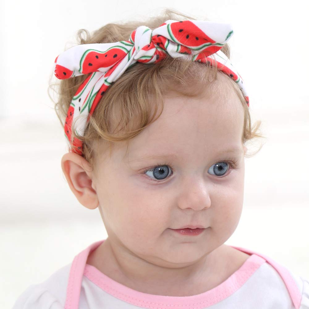 Watermelon Headband Baby Girls Hair Band Fashionable Floral Bow Knot Headbands Accessory (Watermelon)
