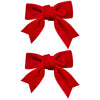 Red Velvet Ribbon Bow Hair Clip 3In Valentines Handmade Cute Alligator Barrettes Bowknot Hair Accessory Small For Little Teen To