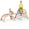 Triangle Climbing Toys, Foldable Climbing Triangle Ladder Toys With Ramp For Sliding Or Climbing, Set Of 3 Wooden Safety Sturdy