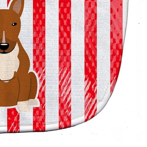Carolines Treasures Patriotic USA Baby Bib, Bull Terrier Red, Large