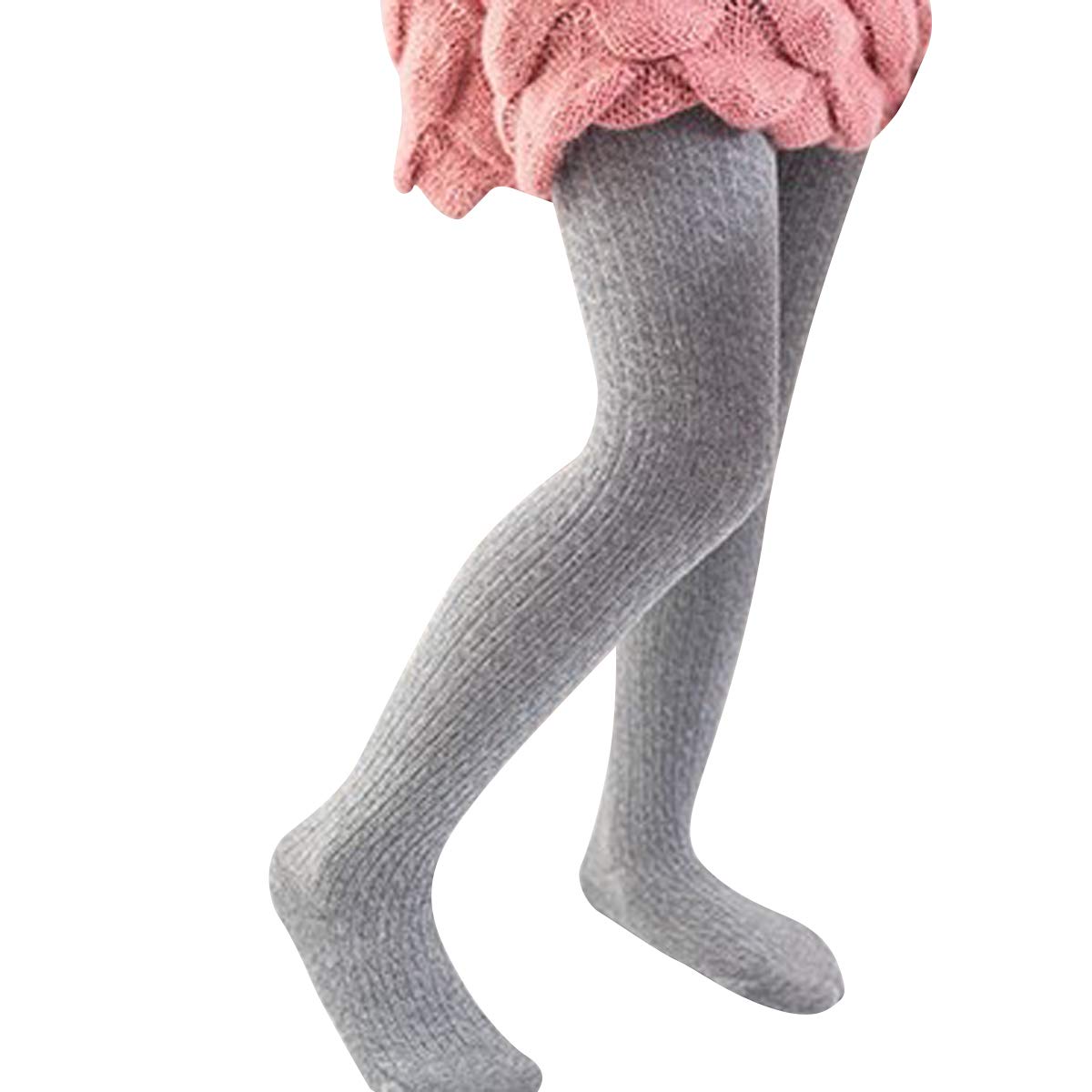 Vanberfia Baby Girls Tights Cable Knit Leggings Stockings 3 Pack Pantyhose Infants Toddlers 2-10T(2-4T,Cll10207