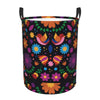 Pevtufa Colorful Floral2 Foldable Laundry Basket Organizer,Fabric Clothes Toy Storage Basket Nursery Hamper Storage Bin For Hous