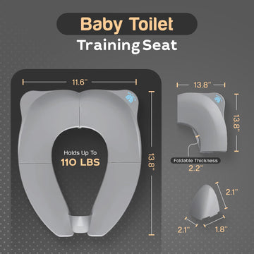 Baby Proof Me Potty Training Seat Travel - Foldable Potty Training Seat Cover For Toddlers, Portable Toddler Toilet Seat, Travel