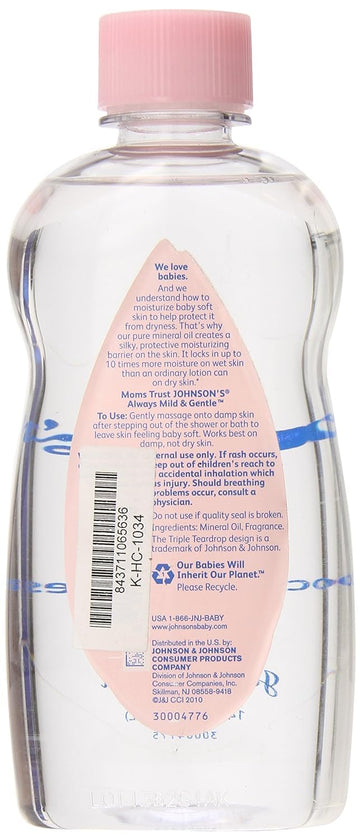 Johnson & Johnson Baby Oil Original, 14 Ounce (Pack Of 5)