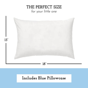 Little Sleepy Head Toddler Pillow With Pillowcase 13X18, Kids Pillow For Sleeping, Toddler Pillow 2 Year Old, Better Neck Suppor