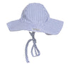 Flap Happy Baby Girls' Upf 50+ Floppy Hat, Chambray Stripe Seersucker, Small