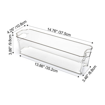 Vtopmart Breastmilk Storage Container 4Pcs Set, Clear Freezer And Fridge Organizer Bins, Plastic Storage Bins For Breast Milk, B