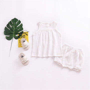 Ayiyo Baby Girls Boys Soft Cotton Linen Bloomers Cute Loose Harem Shorts White 11