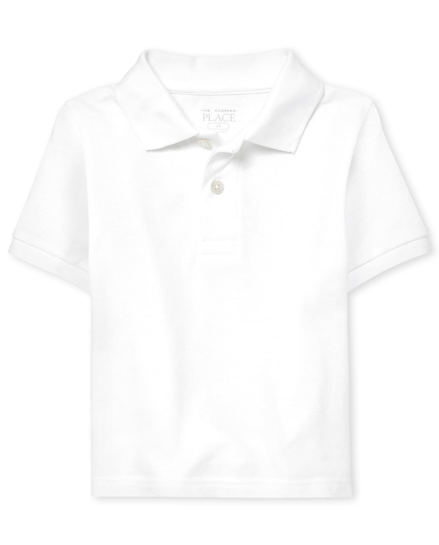 The Childrens Place Baby Boys and Toddler Boys Short Sleeve Pique Polo, White, 2T