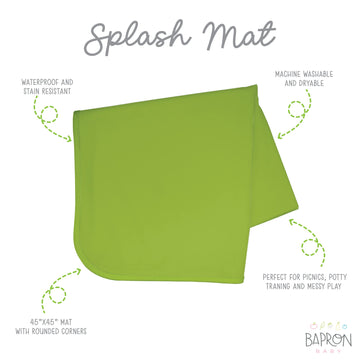 Bapronbaby Ribbit Splash Mat - Waterproof Catch-All For Under High Chairs, Floors, Tables, Playtime Or Arts & Crafts - Machine W