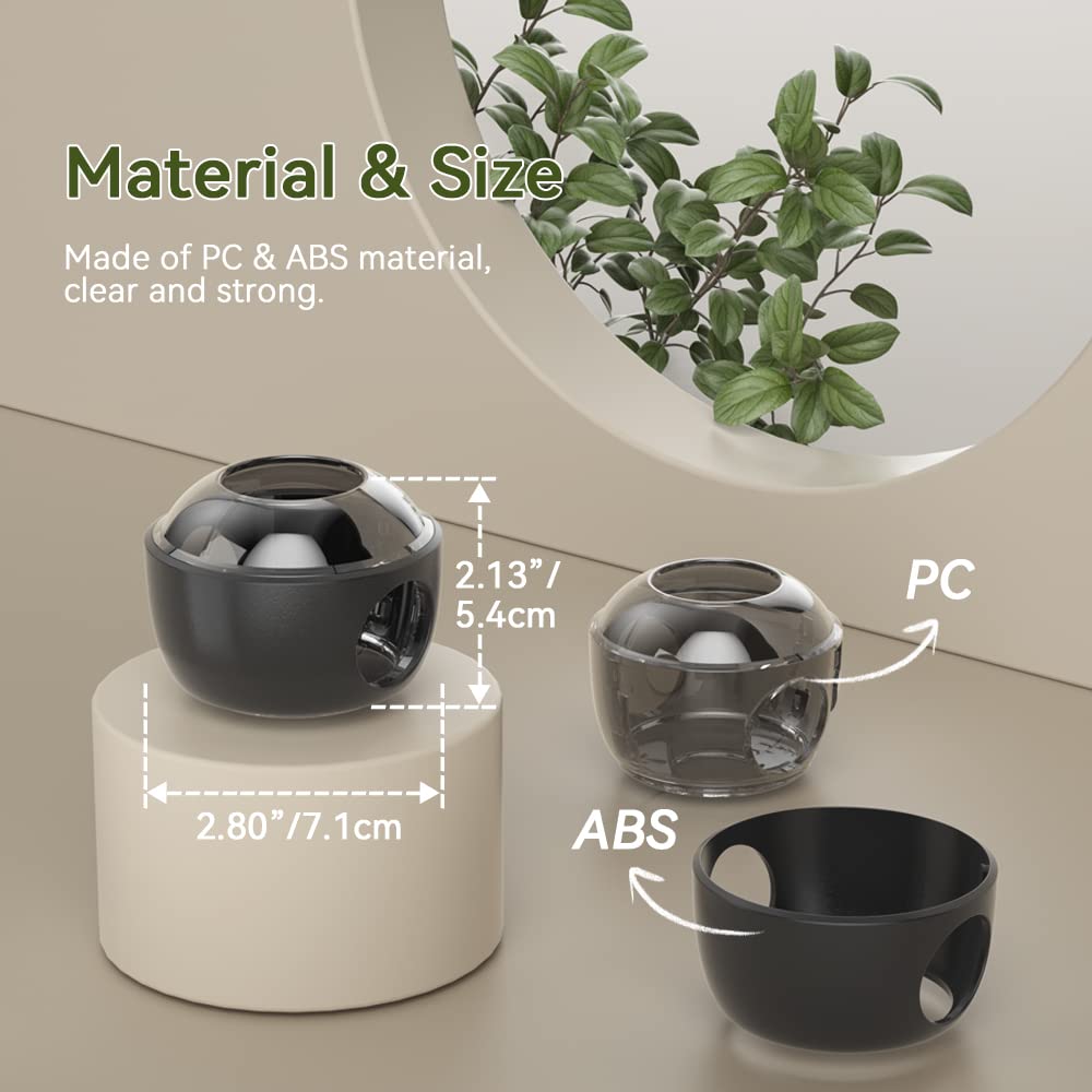 Eudemon 4 Pack Updated Door Knob Cover Baby Safety Door Lock Childproof Safety Cover Door Handle Cover For Kids Safety (Clear-Bl