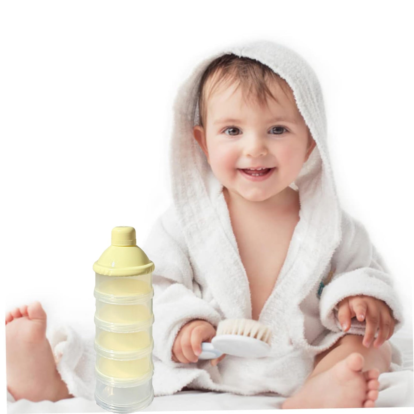 Manwetye 2 Pcs 5 Layers Baby Milk Powder Pots, Formula Dispenser Portable Milk Powder Formula Dispenser Container Pot Box Milk C