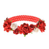 Love Sweety Baby Girls Flower Headband Rose Floral Headpiece For Birthday Festival Photo Prop (Red)
