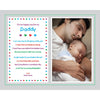 Daddy Gift From Newborn, New Dad Sweet Poem For Christmas Or His Birthday From Son Or Daughter, 8X10 Inch Print Personalized Wit
