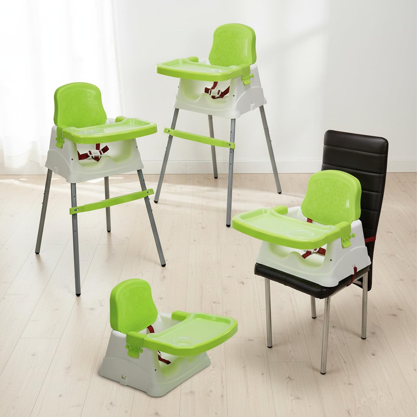 Safe-O-Kid Velin Baby Feeding Chair With 1 Year Manufacturer Warranty, Convertible 3 In 1 Booster High Chair/ Baby Booster Seat