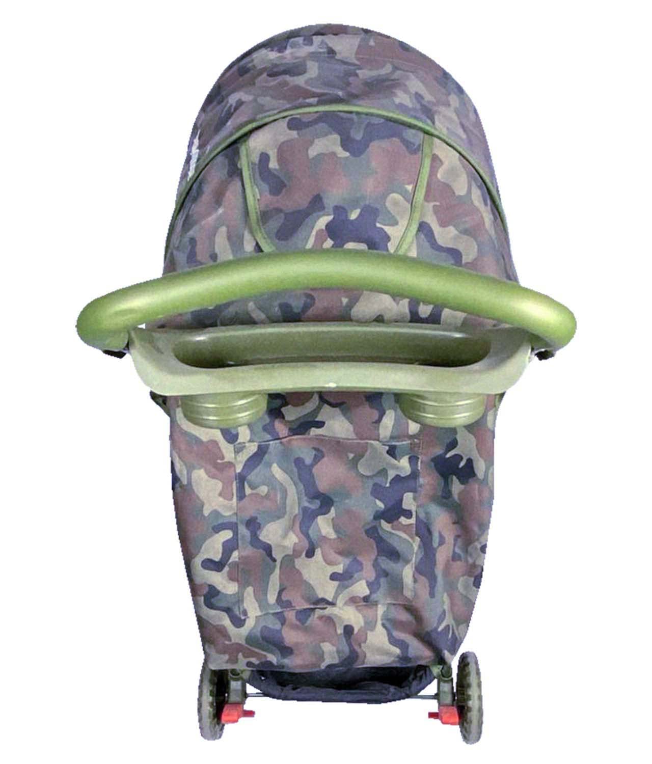 Amoroso Single Baby Stroller - Four Wheels, Lightweight, Convertible With Extra Storage Space - Foldable With Sun Protection Hoo