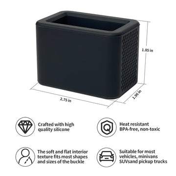 2 Pack Silicone Seat Belt Buckle Holder, Seat Belt Buckle Booster For Kids, Durable Silicone Material, Easy Access To The Buckle