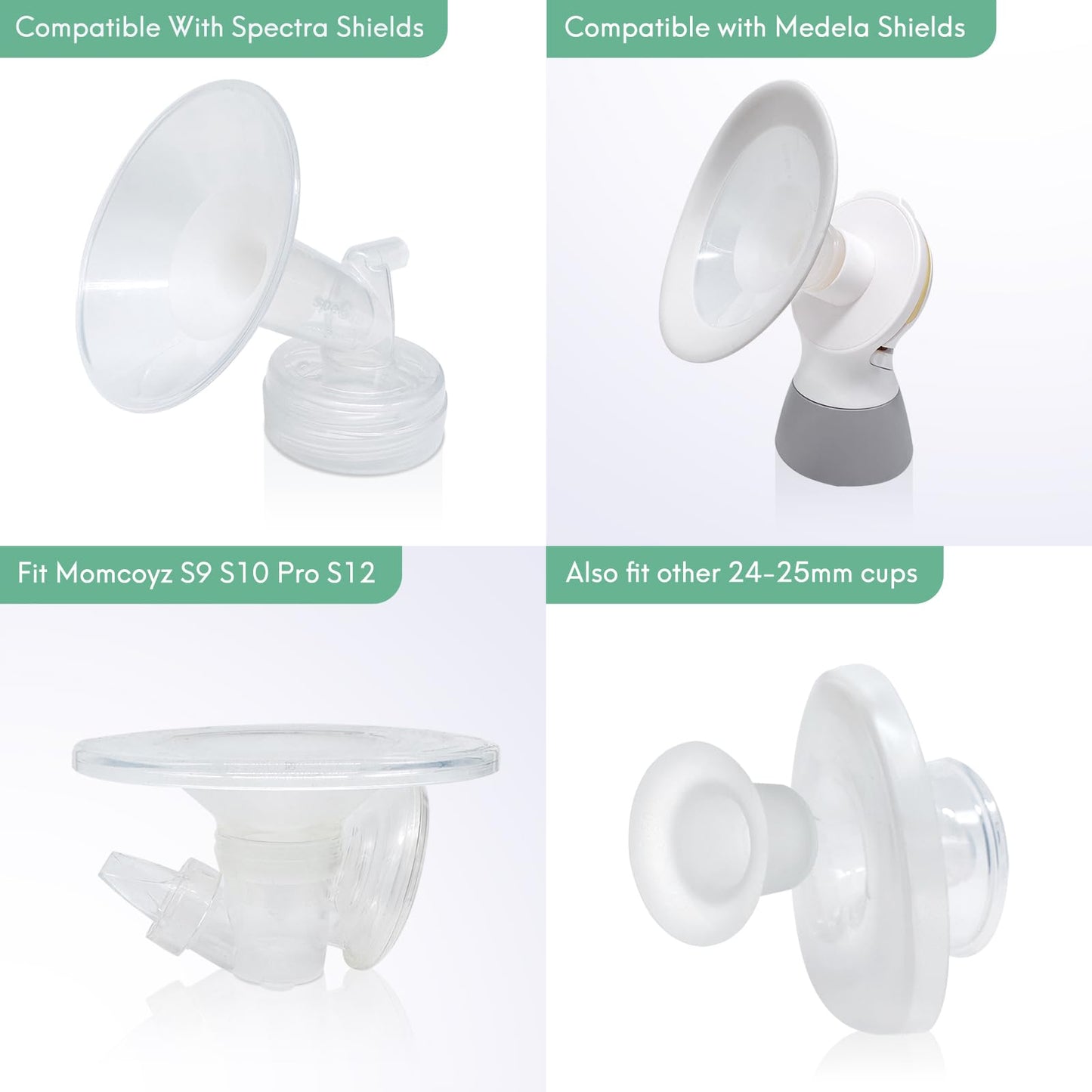 Mompmuir 19Mm Silicone Flange Inserts Compatible With Momcozy S9 Pro S10 S12 Pro, Paruu P10 P3 R12, Tsrete, Kmaier, Momwills, Fo