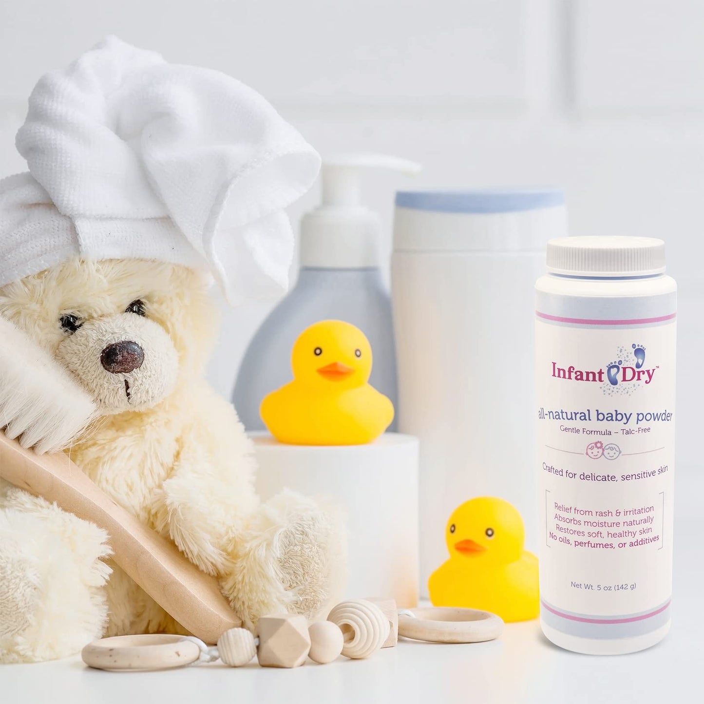 Infant Dry All Natural Baby Powder 5Oz - Gentle Formula Talc Free, All Natural And Unscented Dusting Powder For Sensitive Baby S
