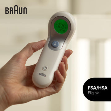Braun No Touch And Forehead Thermometer - Touchless Thermometer For Adults, Babies, Toddlers And Kids, Color-Coded Fever Guidanc